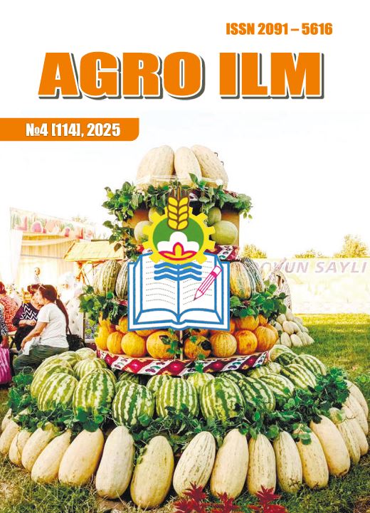 AGRO ILM №4 2025: Agrar-iqtisodiy, Ilmiy-amaliy jurnal