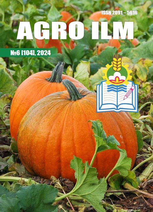 AGRO ILM №6 2024: Agrar-iqtisodiy, Ilmiy-amaliy jurnal