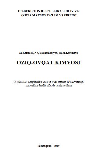 Oziq-ovqat kimyosi