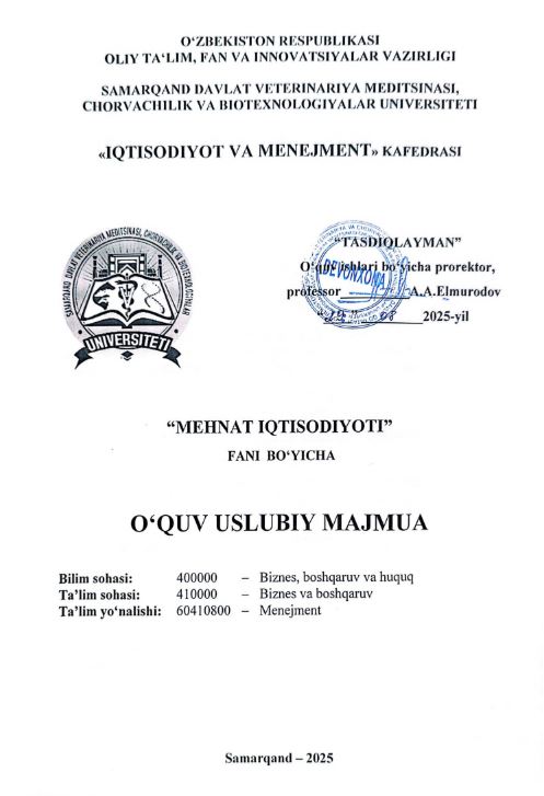 MEHNAT IQTISODIYOTI
