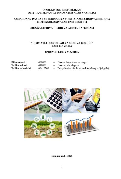 QIMMATLI QOG‘OZLAR VA MOLIYA BOZORI