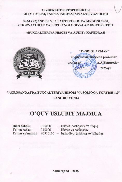 AGROSANOATDA BUXGALTERIYA HISOBIVA SOLIQQA TORTISH 1,2