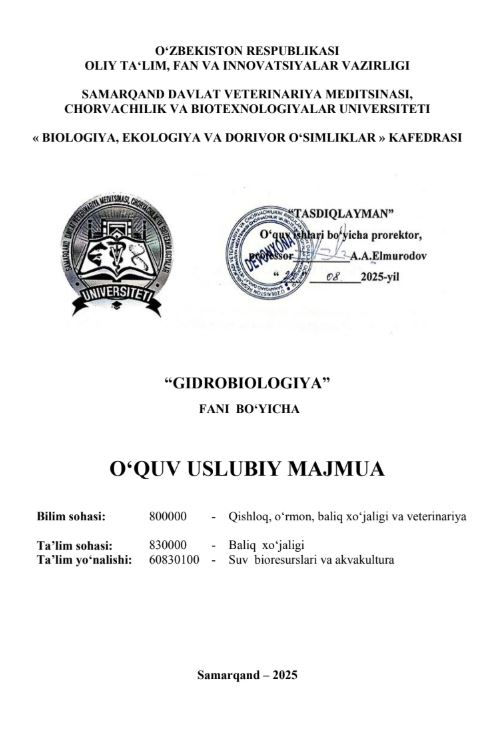 GIDROBIOLOGIYA