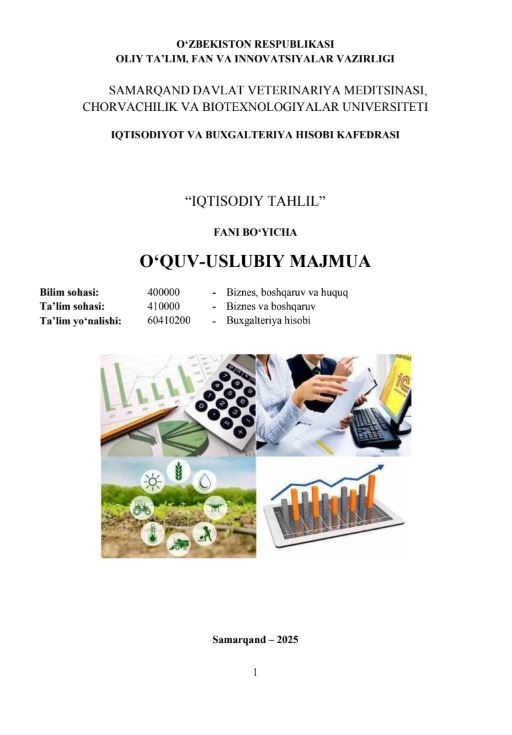 IQTISODIY TAHLIL