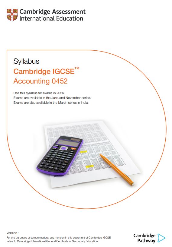 Cambridge IGCSE™ Accounting 0452