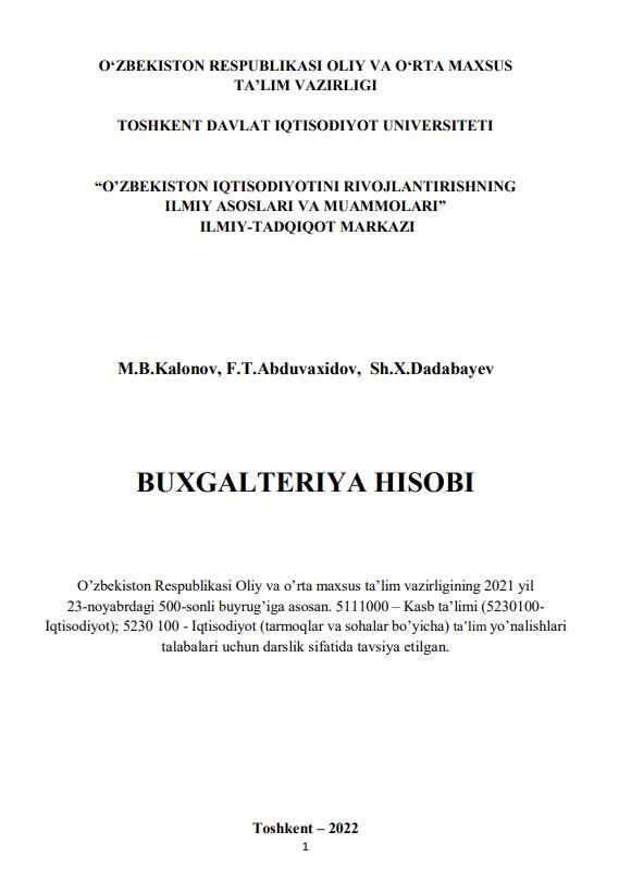 BUXGALTERIYA HISOBI
