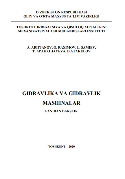 GIDRAVLIKA VA GIDRAVLIK MASHINALAR