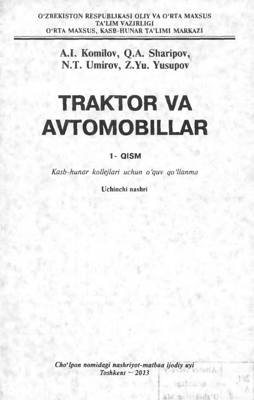 TRAKTOR VA AVTOMOBILLAR