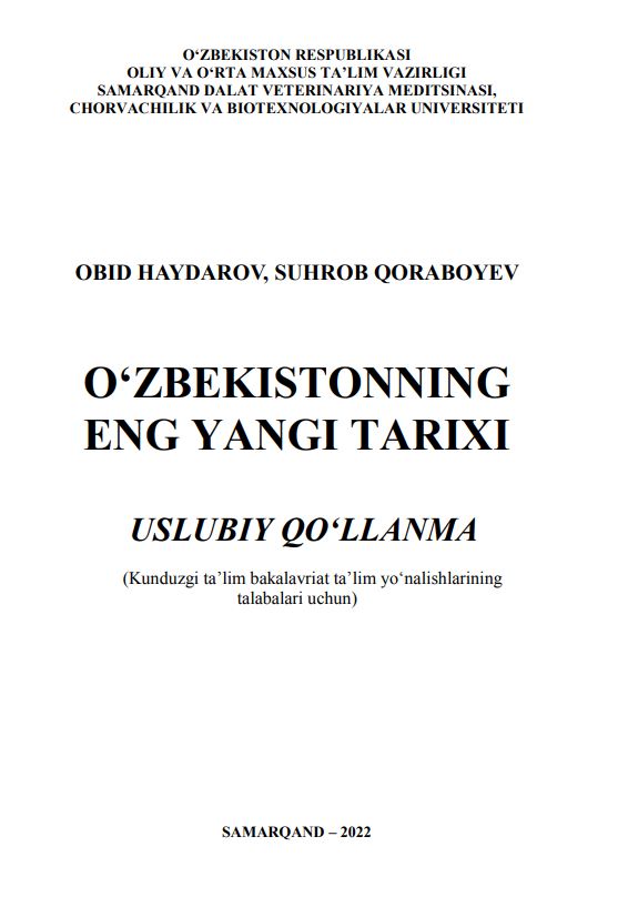 O'zbekistonning eng yangi tarixi