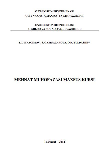 MEHNAT MUHOFAZASI MAXSUS KURSI