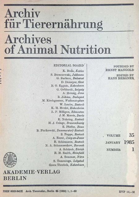 Archives of Animal Nutrition