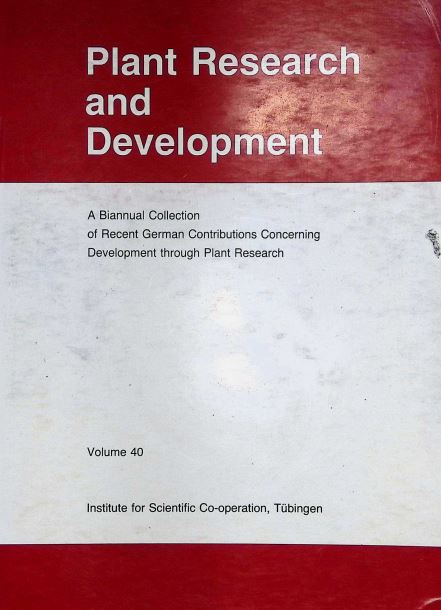 Plant Research and Development Volume 40