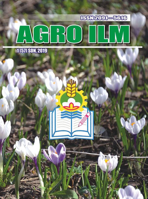 AGRO ILM №1 2019: Agrar-iqtisodiy, Ilmiy-amaliy jurnal