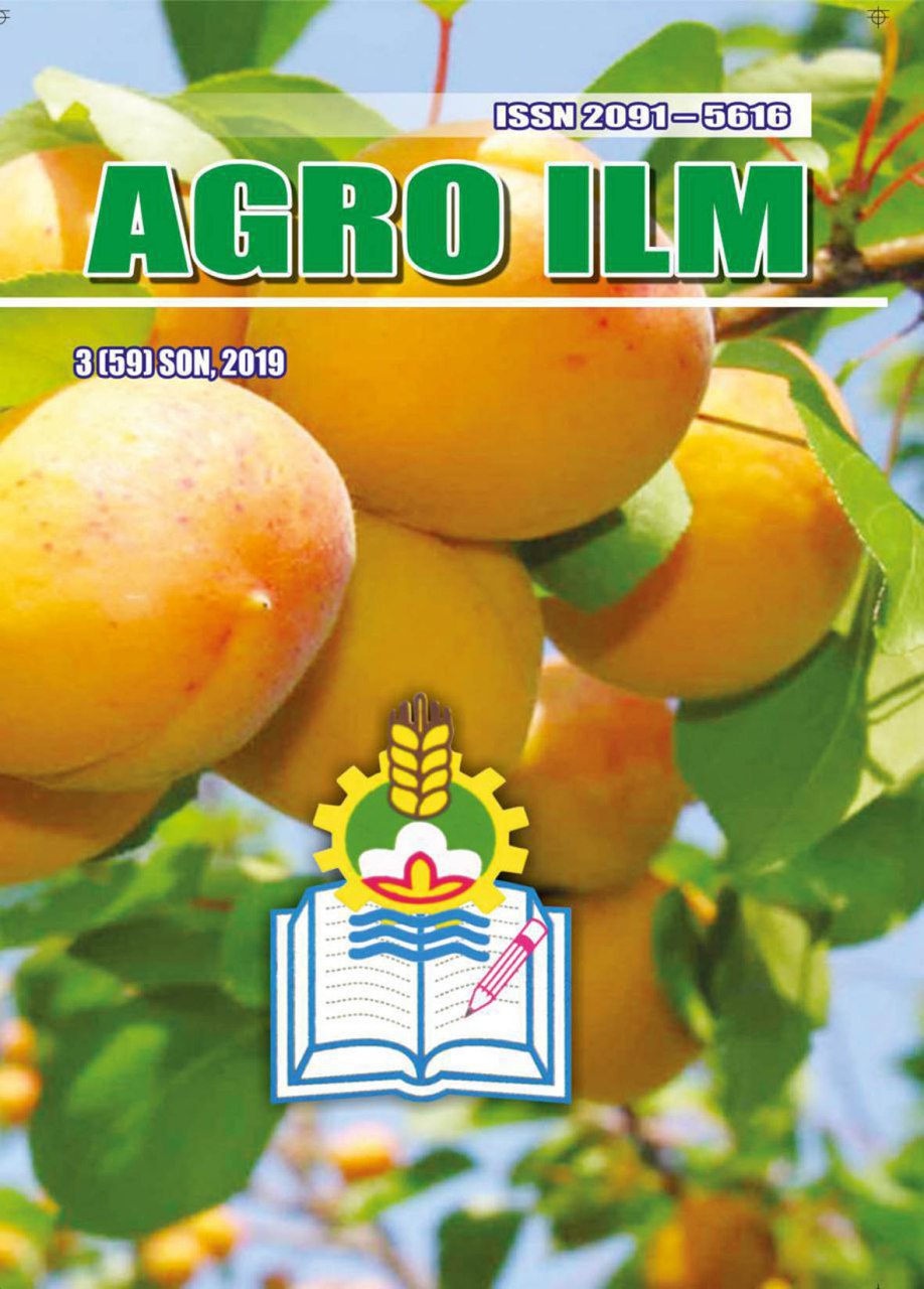 AGRO ILM №3 2019: Agrar-iqtisodiy, Ilmiy-amaliy jurnal