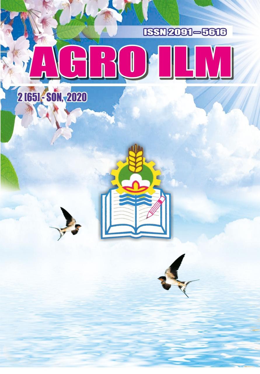 AGRO ILM №2 2020: Agrar-iqtisodiy, Ilmiy-amaliy jurnal
