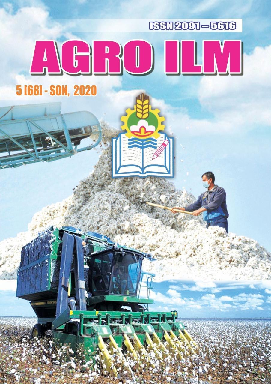 AGRO ILM №5 2020: Agrar-iqtisodiy, Ilmiy-amaliy jurnal