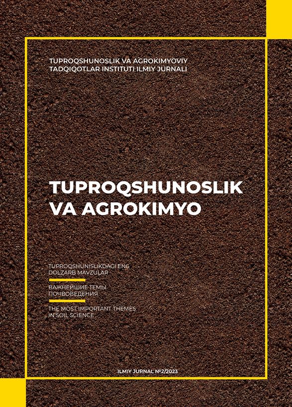 TUPROQSHUNOSLIK VA AGROKIMYO Ilmiy jurnal №2 2023