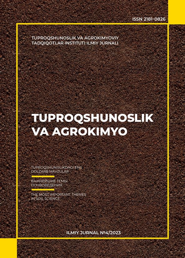 TUPROQSHUNOSLIK VA AGROKIMYO Ilmiy jurnal №4 2023