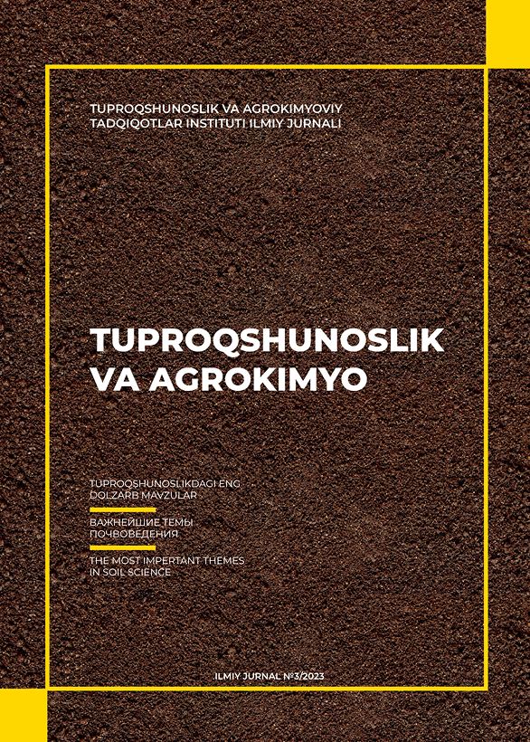 TUPROQSHUNOSLIK VA AGROKIMYO Ilmiy jurnal №3 2023