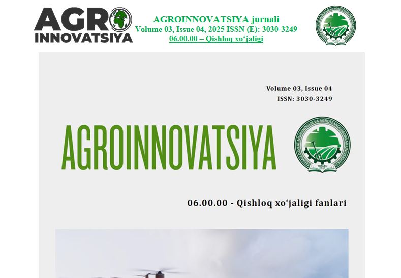 “Agroinnovatsiya” ilmiy jurnali №-4_2025 й.