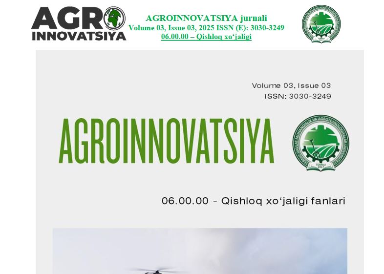 “Agroinnovatsiya” ilmiy jurnali №-3_2025 й.