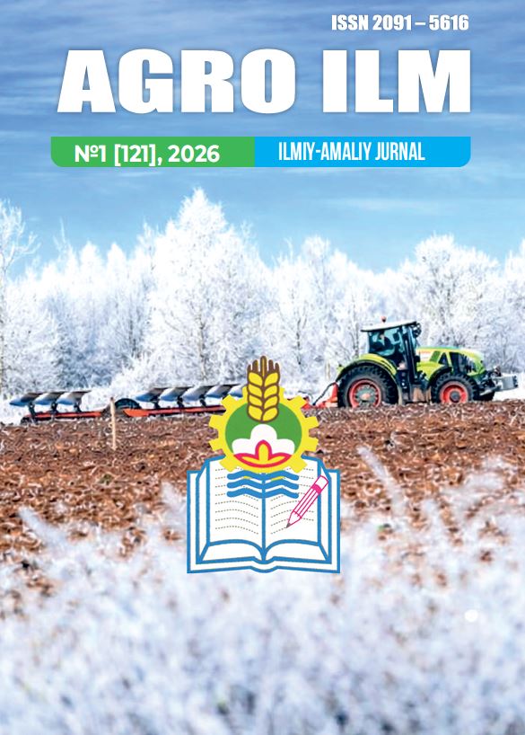 AGRO ILM №-1_2026: Agrar-iqtisodiy, Ilmiy-amaliy jurnal