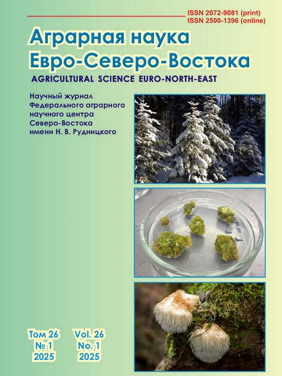 Аграрная наука Евро-Северо-Востока №-1_2025г том-26