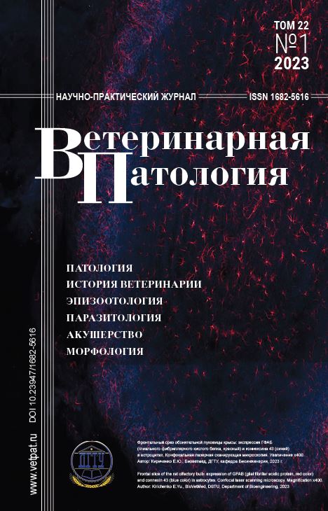 Международный научно-практический журнал  Ветеринарная Патология №-1_2023г