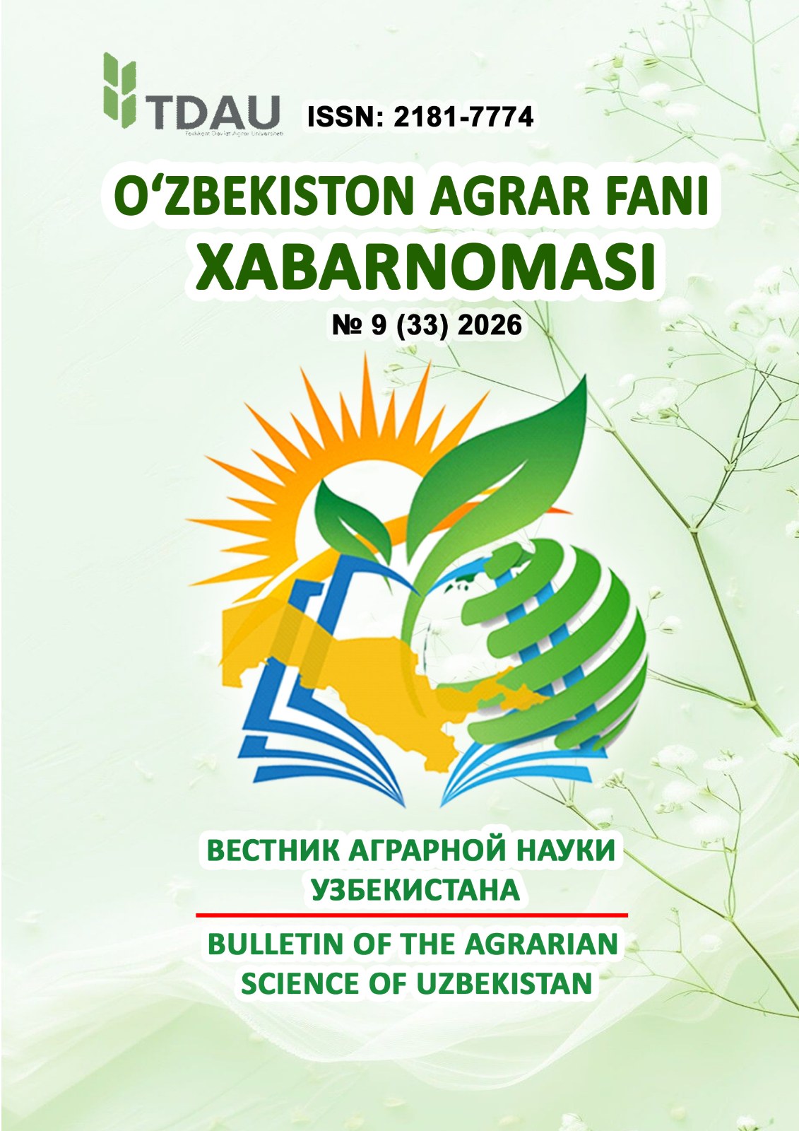 Quyonlar qonining ayrim fiziologik va biokimyoviy ko'rsatgichlariga mineral moddalarning ta’siri_Eshimov D., Tolibayev I.M. muqovasi