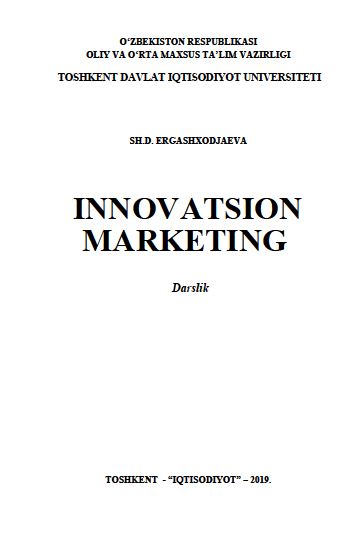 INNOVATSION MARKETING-2019.Sh.D.Ergasheva