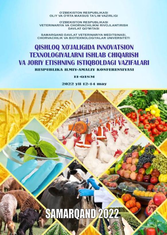 Professor-o‘qituvchilar hamda doktorantlarning Respublika ilmiy-amaliy konferensiyasi materiallari to'plami. II-qism 2022-yil, 12-14-May