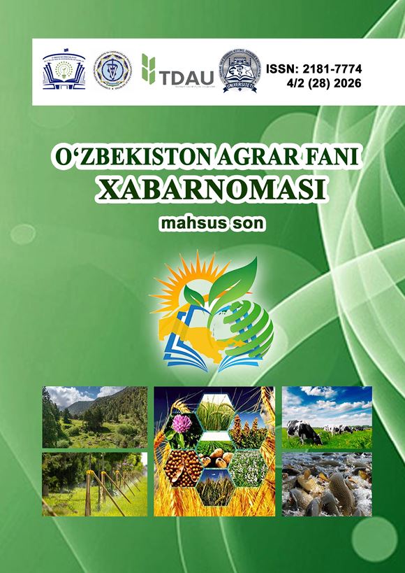 Zarafshon daryosi soxili baliqchilik xo‘jaliklari va kanallarida Sorbiculidae oilasi Corbicula Cor turining tarqalishining qiyosiy taxlili./Sabaxiddinov B.S. va boshq./Toshkent-2026