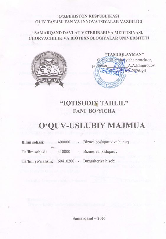 2026/27-“Iqtisodiy tahlil” fani OʻUM 2-kurs_buxgalteriya hisobi