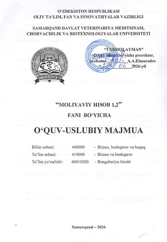 2026/27-“Moliyaviy hisob 1, 2” fani OʻUM 3-kurs_buxgalteriya hisobi