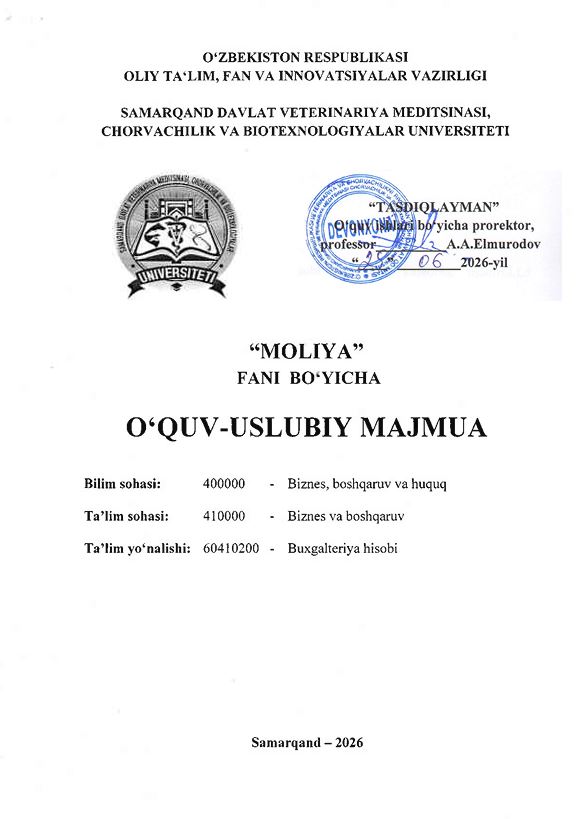 2026/27-“Moliya” fani OʻUM 3-kurs_buxgalteriya hisobi